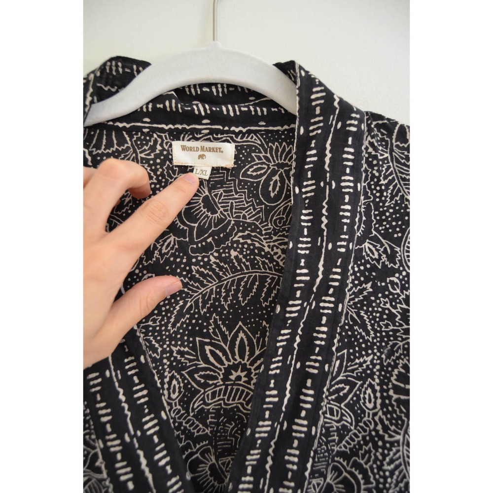 Cost Plus World Market Black Maxi Dress with Red Accent Panels - Picture 5 of 10
